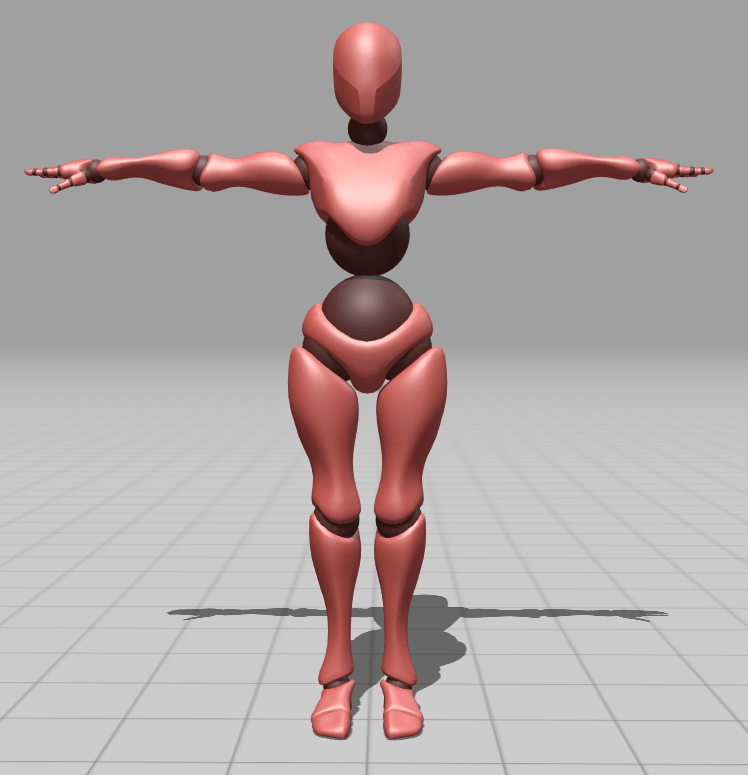 标准 T-Pose - Mixamo